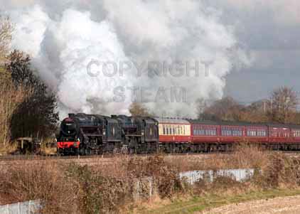 Purchase photo of 44871 Black Five &  45407 THE LANCASHIRE FUSILIER at Worting Junction